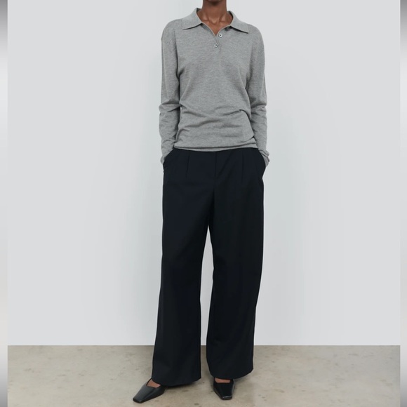 440ME Grey Essential Cashmere Silk Polo — Large $200USD - Picture 7 of 7